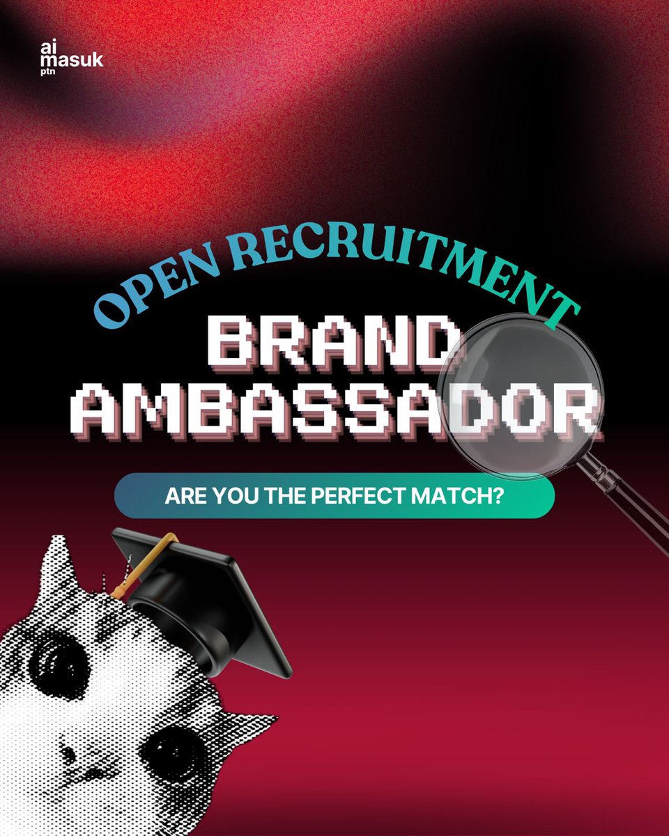 aimasukptncom's tweet photo. 🎓 BUILD YOUR PERSONAL BRAND IN EDUCATION

Suka bikin konten seputar sekolah, UTBK, atau life as a pejuang PTN?
Sekarang waktunya konten kamu punya impact &amp; value nyata 🚀

#BrandAmbassador #SNBT #PejuangPTN #UTBK2026 #studycreator https://t.co/zk3qtvx5xj