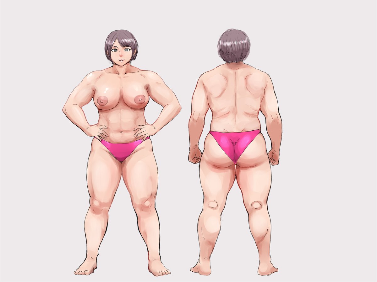 男体女体の比較ラクガキ
女性側は固太りタイプ?
筋肉と脂肪がみっちり詰まってパンパンに張ってるイメージ 