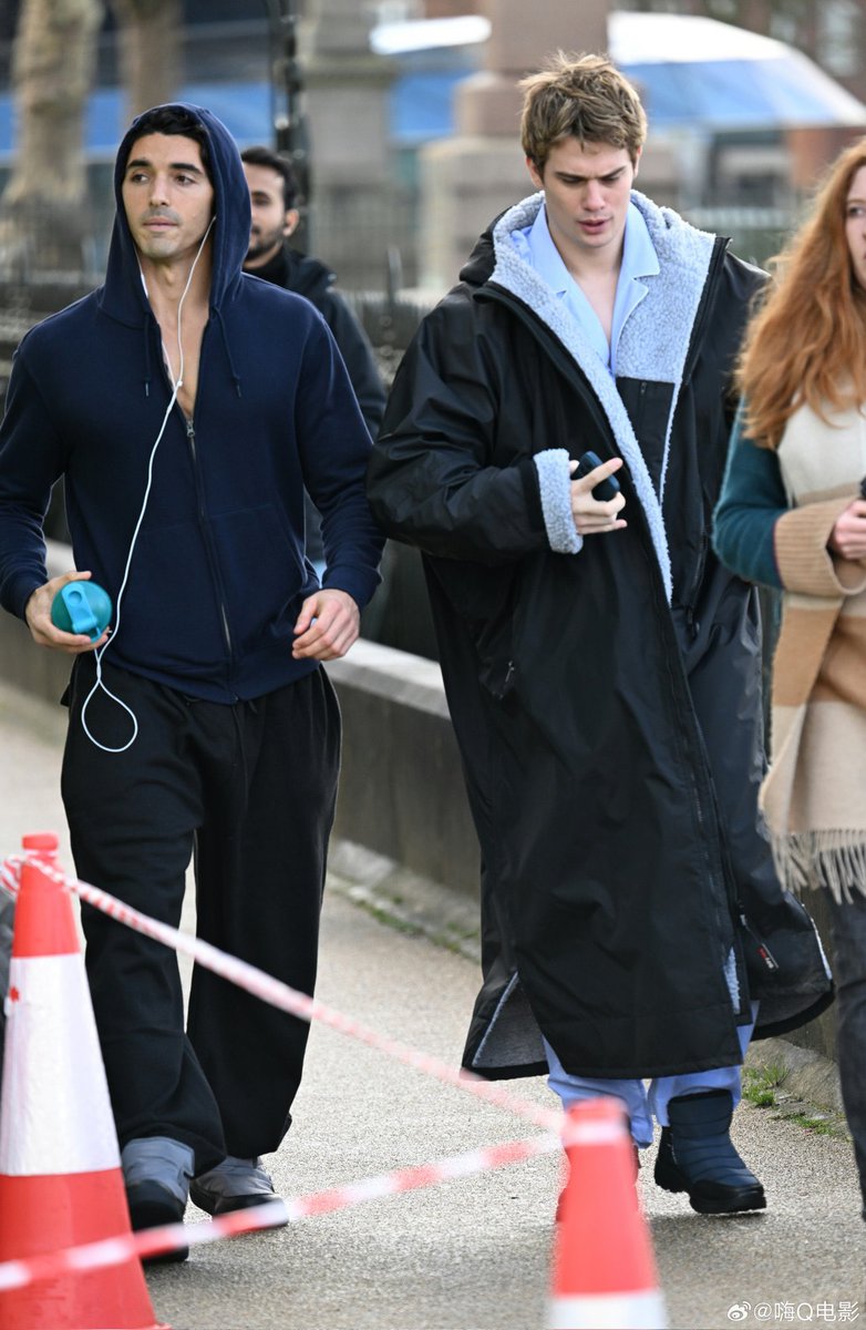 rwrbcrave's tweet image. More photos of Taylor Zakhar Perez and Nicholas Galitzine in London for the filming of Red White and Royal Wedding!