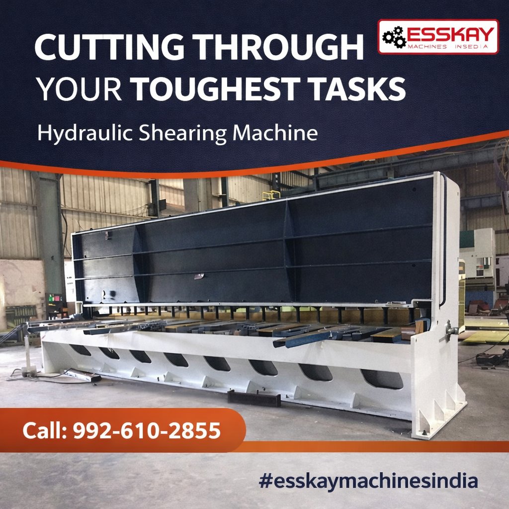 esskayindore's tweet photo. Power meets precision ✂️
Hydraulic Shearing Machine by ESSKAY Machines India — built for tough industrial cutting.
📞 992-610-2855

#esskaymachinesindia #HydraulicShearingMachine #SheetMetal #Manufacturing #Engineering #MachineTools #MakeInIndia https://t.co/dtimxpaC1r