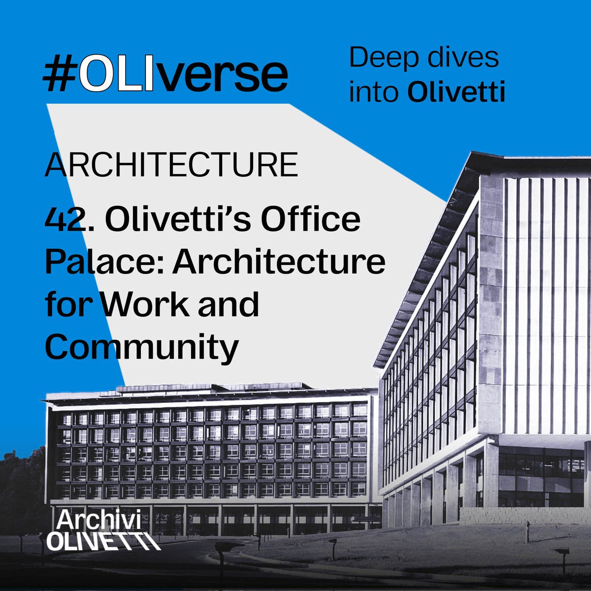 ArchOlivetti's tweet photo. #Olivetti's "Palazzo Uffici", Ivrea ๐
In the 1960s, architecture became a way to organize work, encourage interaction, and integrate technology.
๐๏ธ New episode of #OLIverse
๐ง https://t.co/MMKRbduuZD
#StoriaDiInnovazione #ArchiviOlivetti https://t.co/hNODSSFeUv