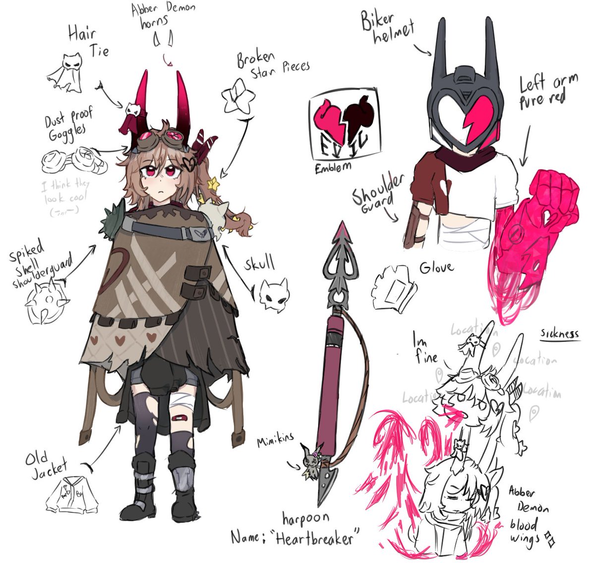 My entry for #eviloutfit2026 #heartheartart