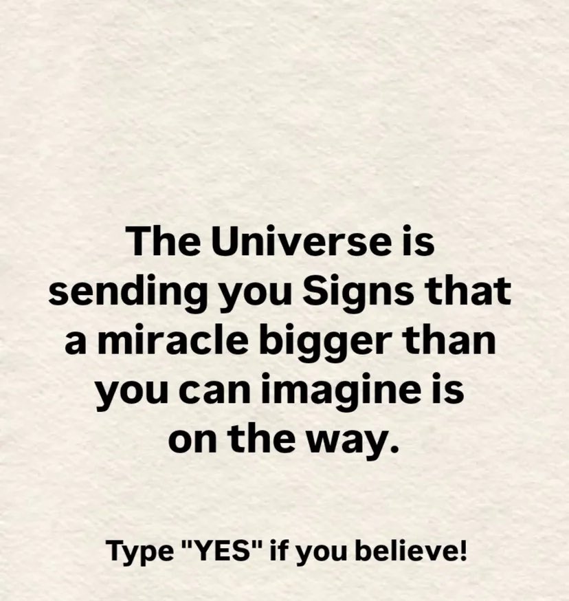 Type “YES” if you believe 💫✨