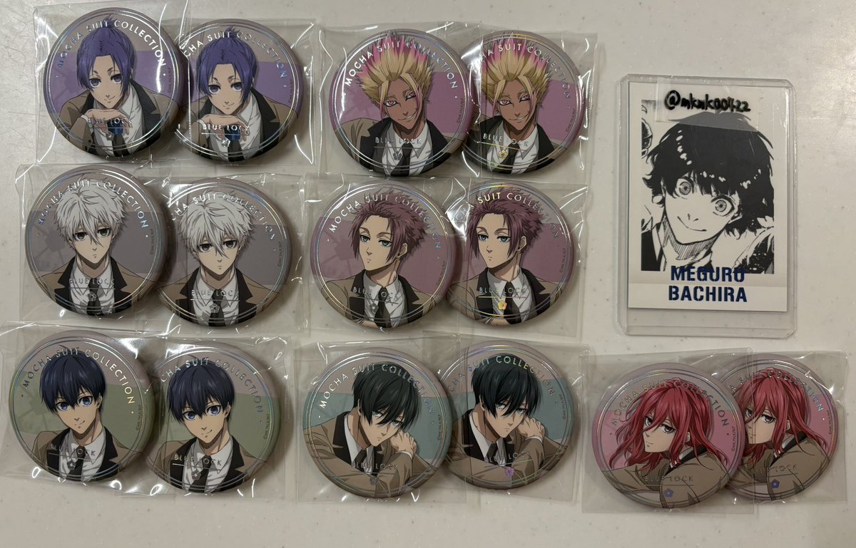 譲渡・交換】 ブルーロック ブルロ モカスーツ MOCHA SUIT 缶バッジ