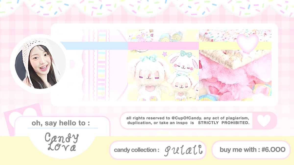 OfCandyland's tweet image. help repost? thankchu .♥︎ #zonauang 02

sugar angels, new candy pieces just popped in! layouts of sullyoon — wonyoung — minju — hanni — minji — haerin — kya  priced at &amp;lt; 6.OOO &amp;gt; 

tap into @CupOfCandy’s dm to get yours!