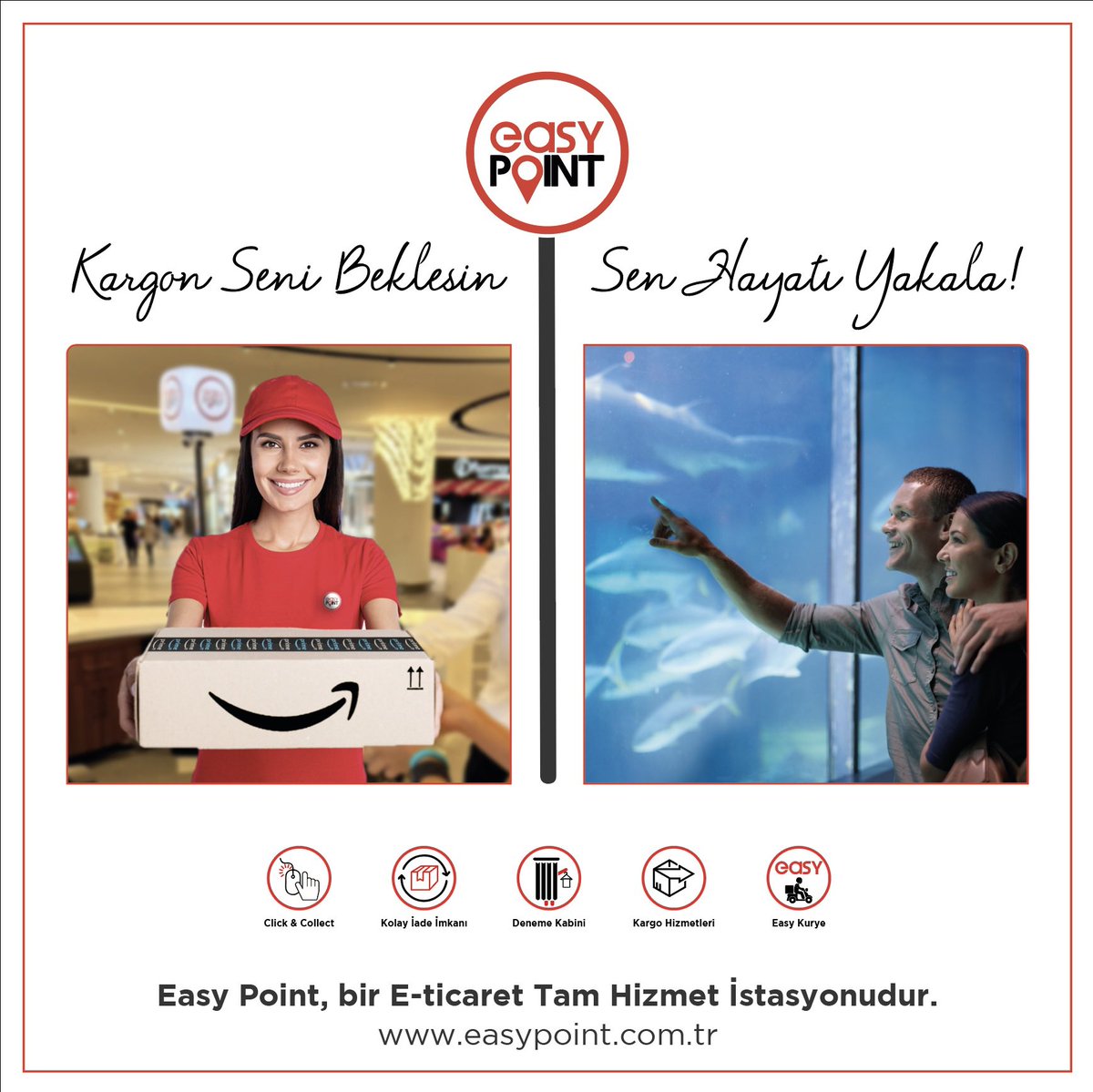 Easypointcomtr's tweet image. Online sipariş verdin diye hayatı erteleyecek değilsin ya.
Easy Point’le tanış, evde kargo bekleme.
Click &amp;amp; Collect’le kargonu al,
İaden varsa tek noktadan hallet.
Kargolar Easy Point’te, Sen Hayatı Yakala!
#easypoint #clickandcollect #akvaryum #isbirligi #onlinealisveris