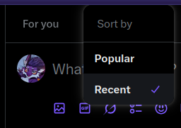 Is that new?  Just noticed it set itself on popular in the "Following" tab.  Platforms really are pushing to make sure algorithms control what you see. That one is really subtle.