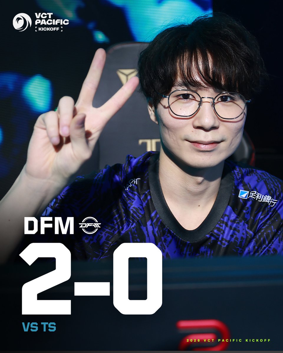 vctpacific's tweet image. .@DFM_VALORANT claim their second win of #VCTPacific 2026!

They push Team Secret to lowers and continue their run in the middle bracket 🔥