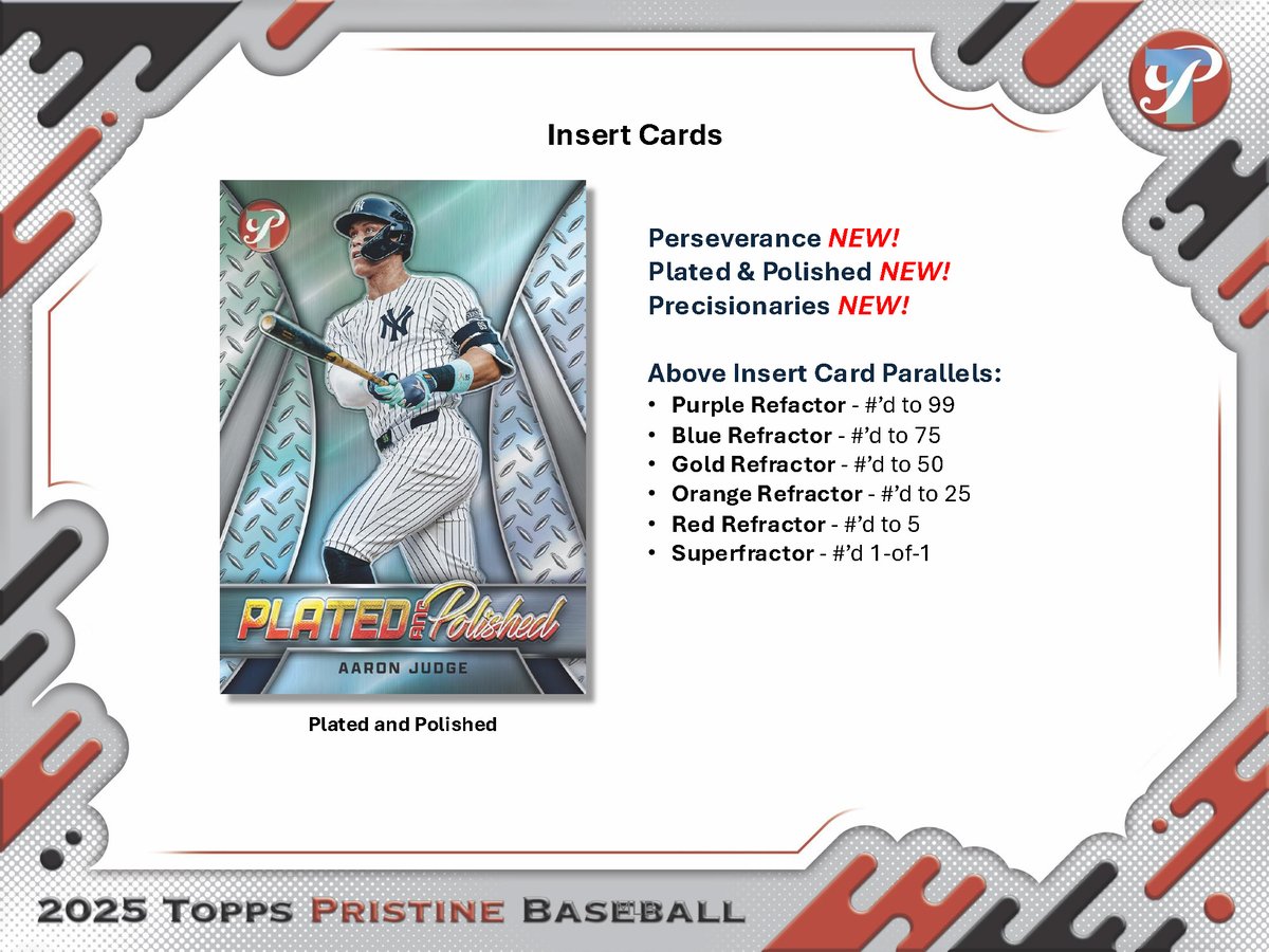 ⚾ 『MLB 2025 TOPPS PRISTINE BASEBALL HOBBY』 本日出荷！！2/13発売！
