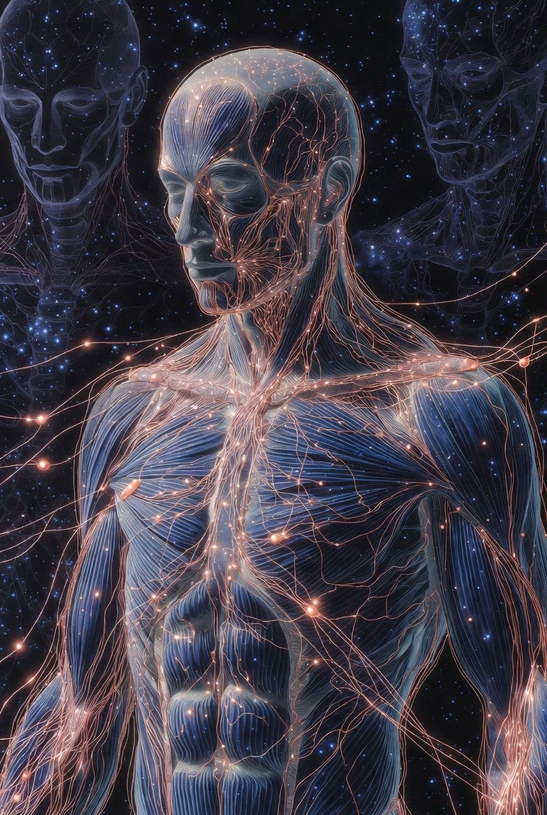 Your body contains enough copper to wire a tiny circuit, atoms shuttling electrons for nerve signals &amp; collagen. A quiet conductor in every thought &amp; step..