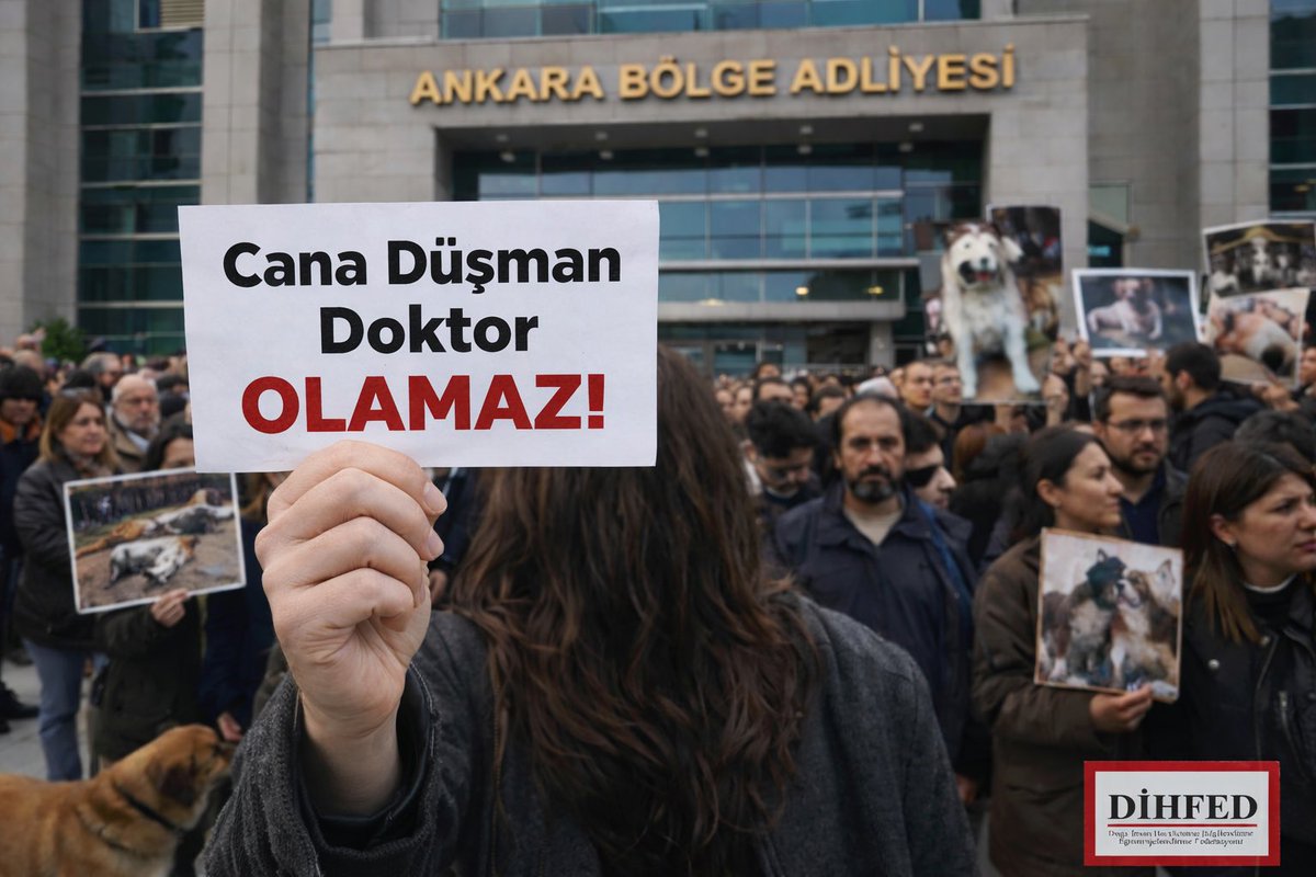 Cana düşman doktor OLAMAZ!

Ankara’da çok sayıda köpek öldürme suçundan 9 yıl 9 ay hapis cezası alan doktorun davası yeniden görülecek.

📌Yer: Ankara Bölge Adliyesi

📌Tarih: 30 Ocak 2026 Cuma
📌Saat: 10.00

📍Mustafa Kemal Mah. Söğütözü, Çankaya Ankara 

#CanaDüşmanDoktorOlamaz