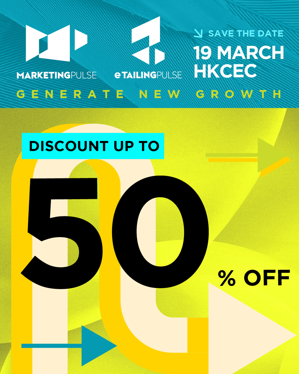 hktdc's tweet photo. This year’s #MarketingPulse X #eTailingPulse (HKCEC: 19 Mar) will bring together world-class industry leaders from renowned brands to share insights on brand strategy, market dynamics and real-world e-commerce case studies. Register now: https://t.co/4T76YIhOtb https://t.co/MPKcswTLZT