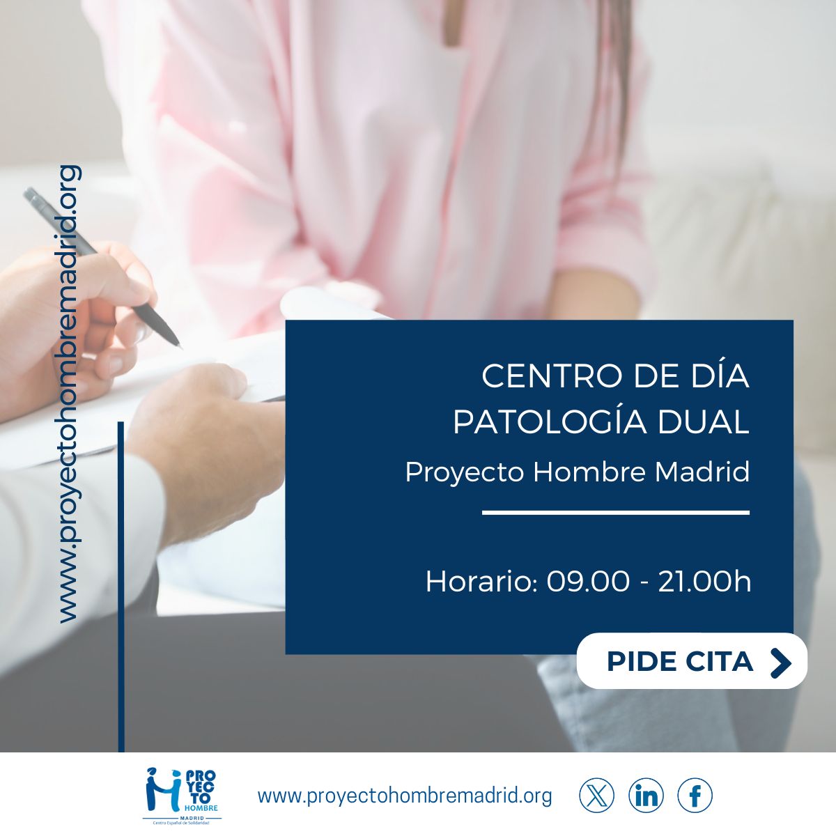 En Proyecto Hombre Madrid abordamos la patología dual desde un enfoque integral e integrador, es decir, además de abordar el trastorno mental y el trastorno adictivo de manera simultánea, tenemos en cuenta todas las áreas que afectan a una persona. 

🔗 bit.ly/3RVRMJV