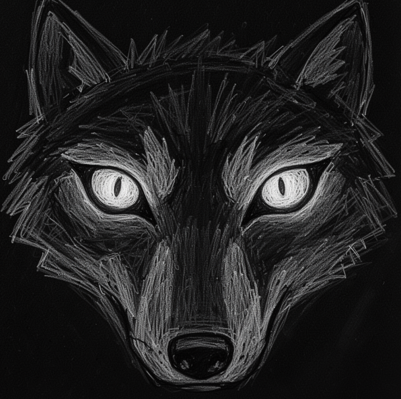 TavrasR's tweet photo. Walking back to the cabin, I felt like I was being watched. 👀🐺 Saw these glowing eyes reflecting the moonlight. A guardian of the night? Sketched the gaze that stopped me in my tracks at @DataHaven_xyz https://t.co/NbPGI7SmRK