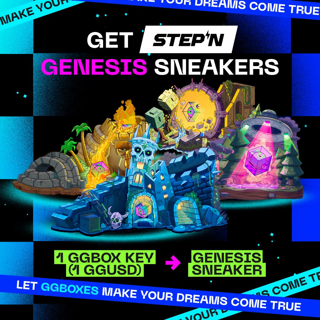 Introducing Dreamlands 🏝️

On a faraway island were born 4 unique <a href="/Stepnofficial/">STEPN GO</a> Genesis Sneaker designs, each with its own legend:

🦁Golden Door

Hidden on a quiet island, the Golden Door opens to another world. Those who step through it leave the ordinary behind and start a