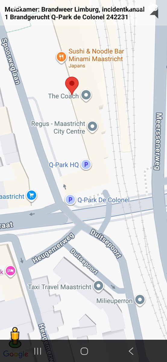 Brandgerucht bij Q-Park 'De Colonel' in Maastricht