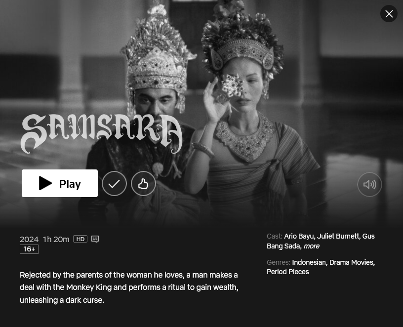 SAMSARA sudah bisa ditonton di Netflix