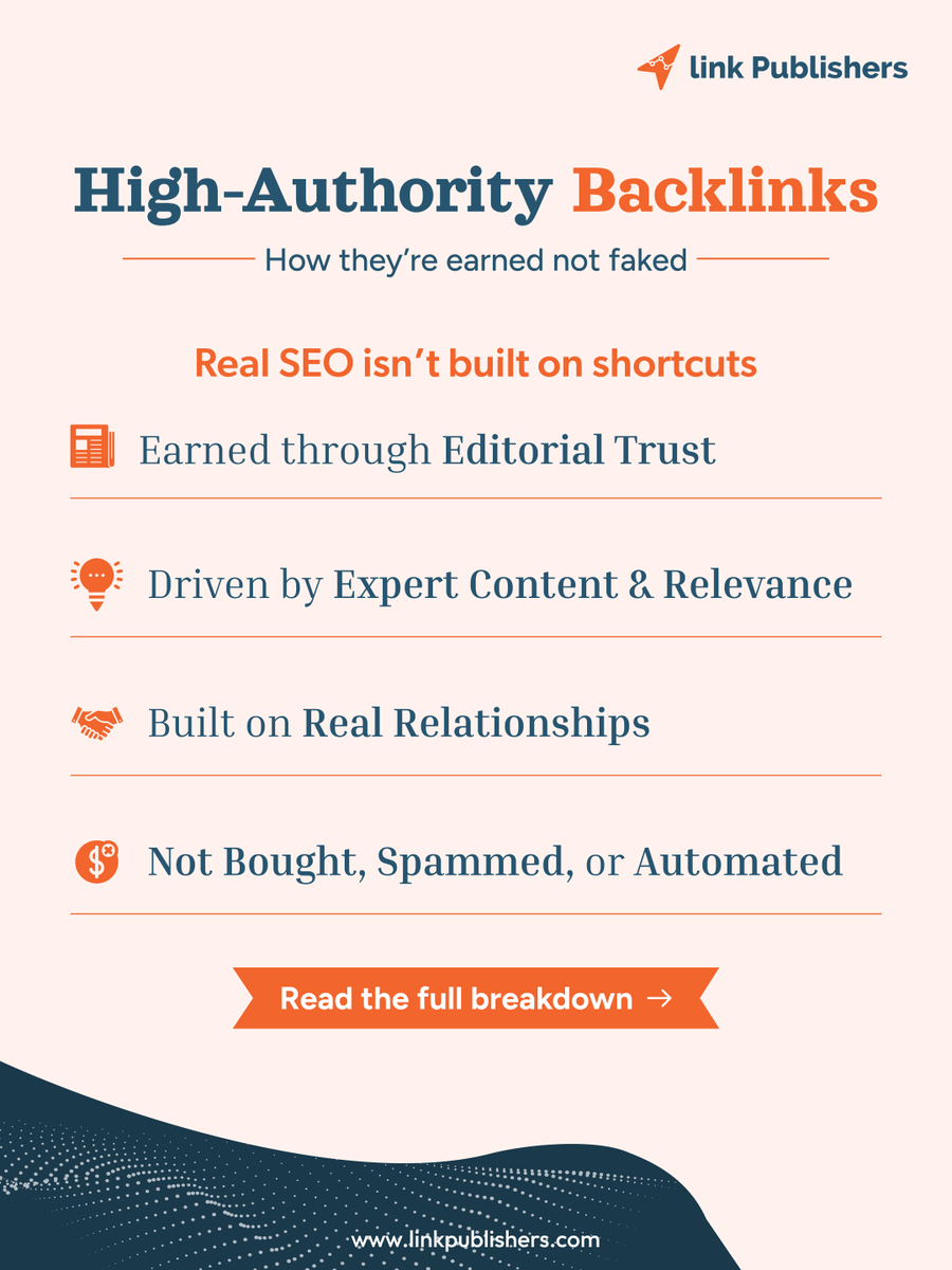 Link_Publishers's tweet photo. One relevant editorial backlink > 100 irrelevant ones. Here’s why quality matters more than quantity in 2026 SEO.

Read More: https://t.co/9wCb513HGR

#SEO #LinkBuilding #Backlinks https://t.co/CSoH1pkXbE