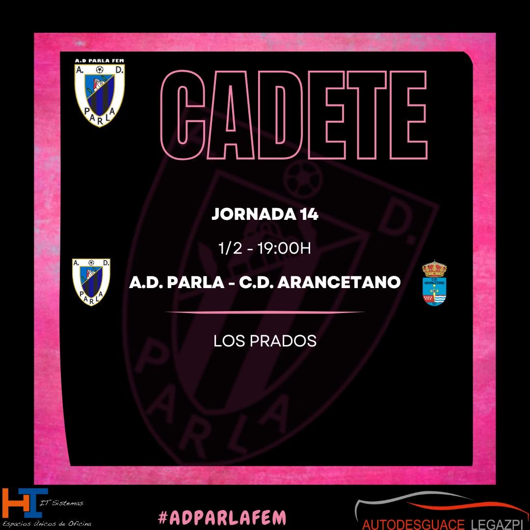 🗓️ HORARIOS

¡Estos son los horario de nuestros equipos de cantera para este fin de semana!
📝🔵⚫

#ADParlaFem #CanteraADParlaFem