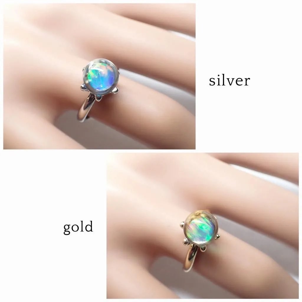 ❤❤4.5㌌美品　オパール✨✨ ColorWorks】さんの「-RainbowOpal- /オパールリング」お取り扱い中