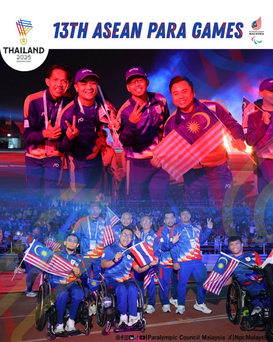 NpcMalaysia's tweet photo. Closing Ceremony | ASEAN Para Games 2025
#APG2025 #TeamMAS #ParalympicCouncilMalaysia https://t.co/Q4bRHHURFI