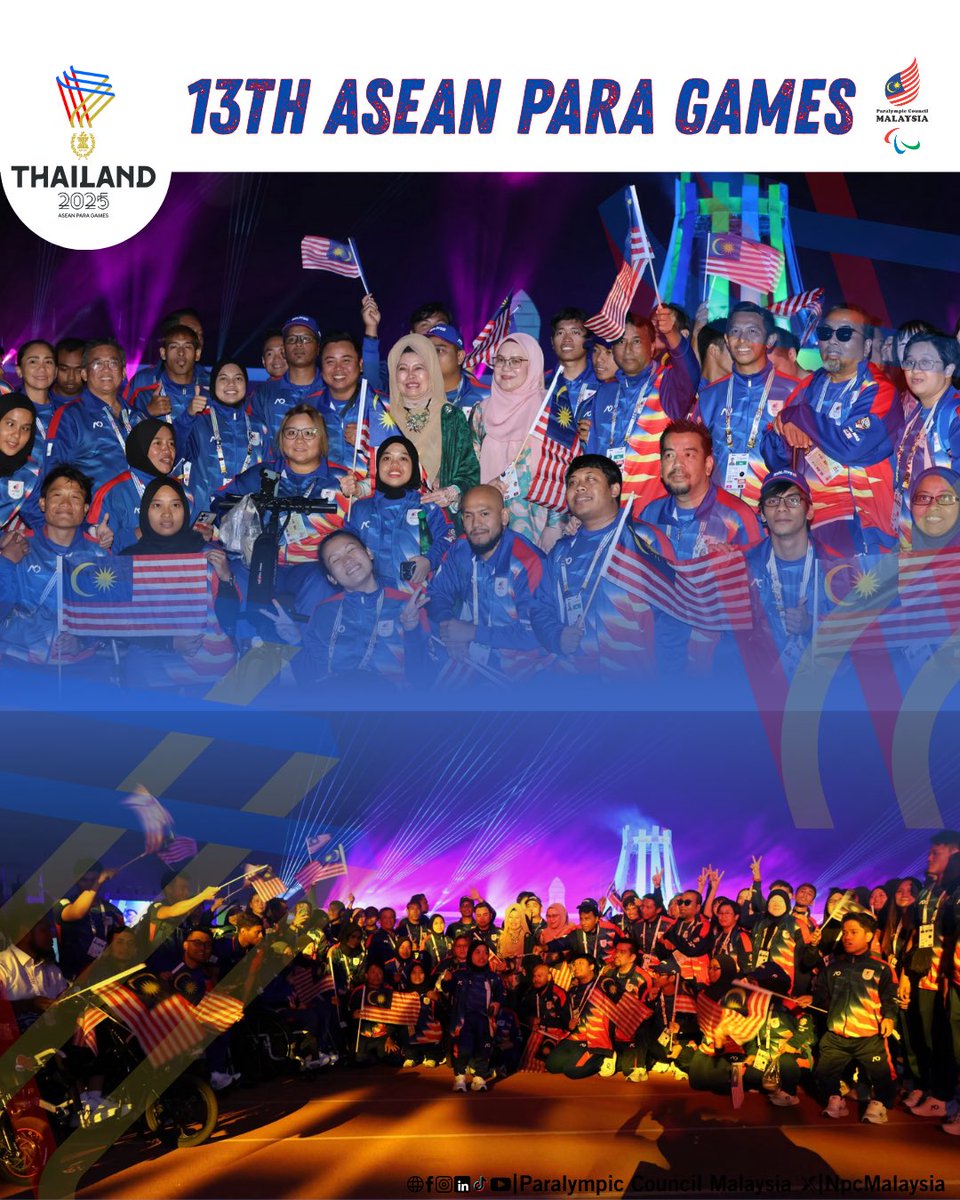 NpcMalaysia's tweet photo. Closing Ceremony | ASEAN Para Games 2025
#APG2025 #TeamMAS #ParalympicCouncilMalaysia https://t.co/Q4bRHHURFI