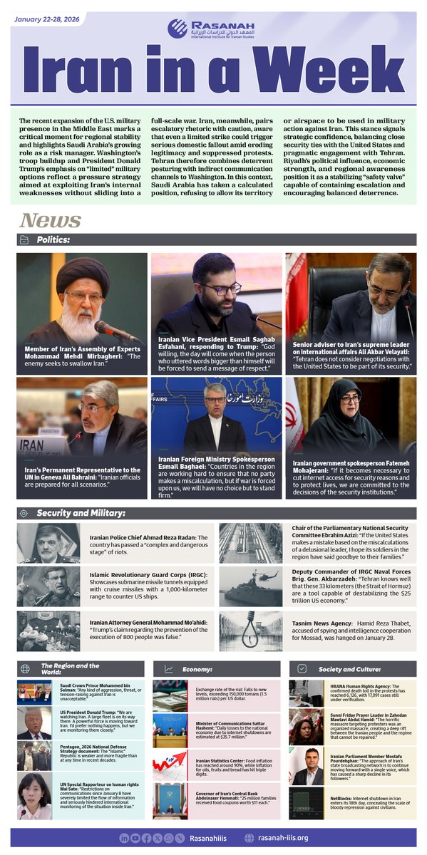 rasanahiiis's tweet image. Infographic | This week’s takeaways from the #Iranian press. #IranInAWeek