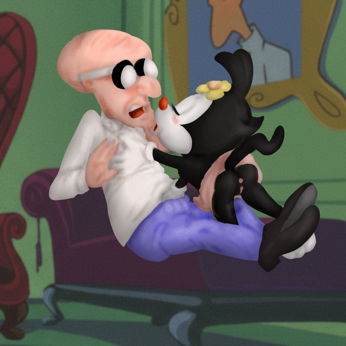 bicharrac0's tweet photo. "Let's misbehave!"Dot on the doc. #nsfwtwt #Animaniacs #fanart #naughtycartoons #dotwarner https://t.co/0rxKeMxYxx