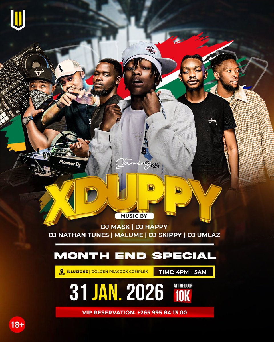 🚨 PIANO TO THE WORLD – THIS WEEKEND AT ILLUSIONZ 🚨

The hype is REAL and the streets already know…
International DJ XDuppy is landing at Illusionz to shut it down! 🌍🔥

Big energy. Big vibes. No sitting down.

🎧 XDuppy Live
📍 Illusionz
💵 10,000 at the door
🗓 Saturday 31st