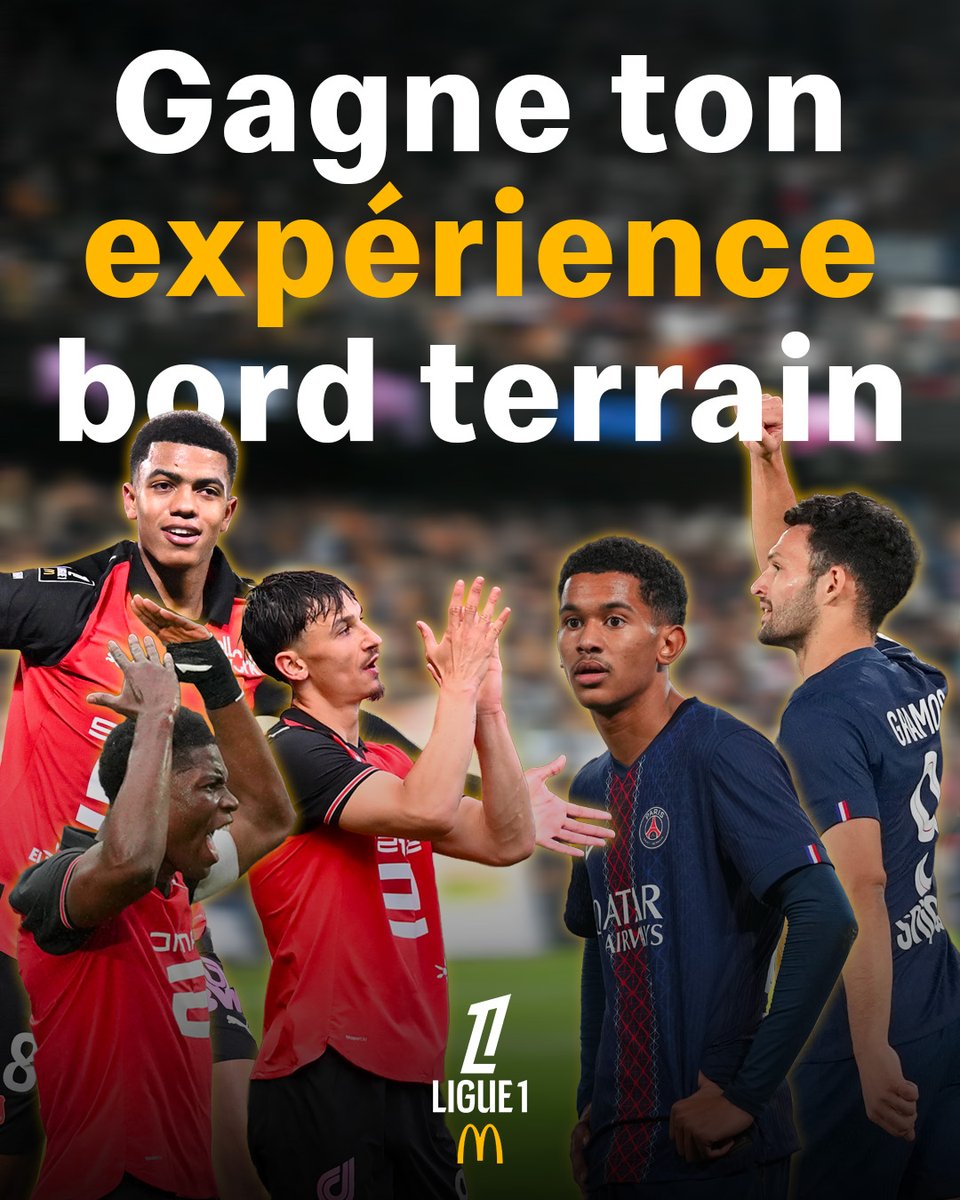 [PLACES À GAGNER] #SRFCPSG

Envie de vivre une expérience VIP au Roazhon Park pour <a href="/staderennais/">Stade Rennais F.C.</a> vs <a href="/PSG_inside/">Paris Saint-Germain</a> ?
Pour tenter ta chance :
Abonne-toi au compte <a href="/McDonaldsFrance/">McDonald's France</a> 
RT ce tweet
Identifie tes 3 potes avant le 02/02/26.