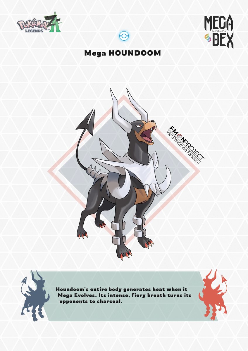blawn_z's tweet photo. [FAN ART]
mega houndoom &amp; mega manetric in official art style.
#PokemonLEGENDSZA #Houndoom #manetric #ライボルト #ヘルガー https://t.co/SROYj7YfZF
