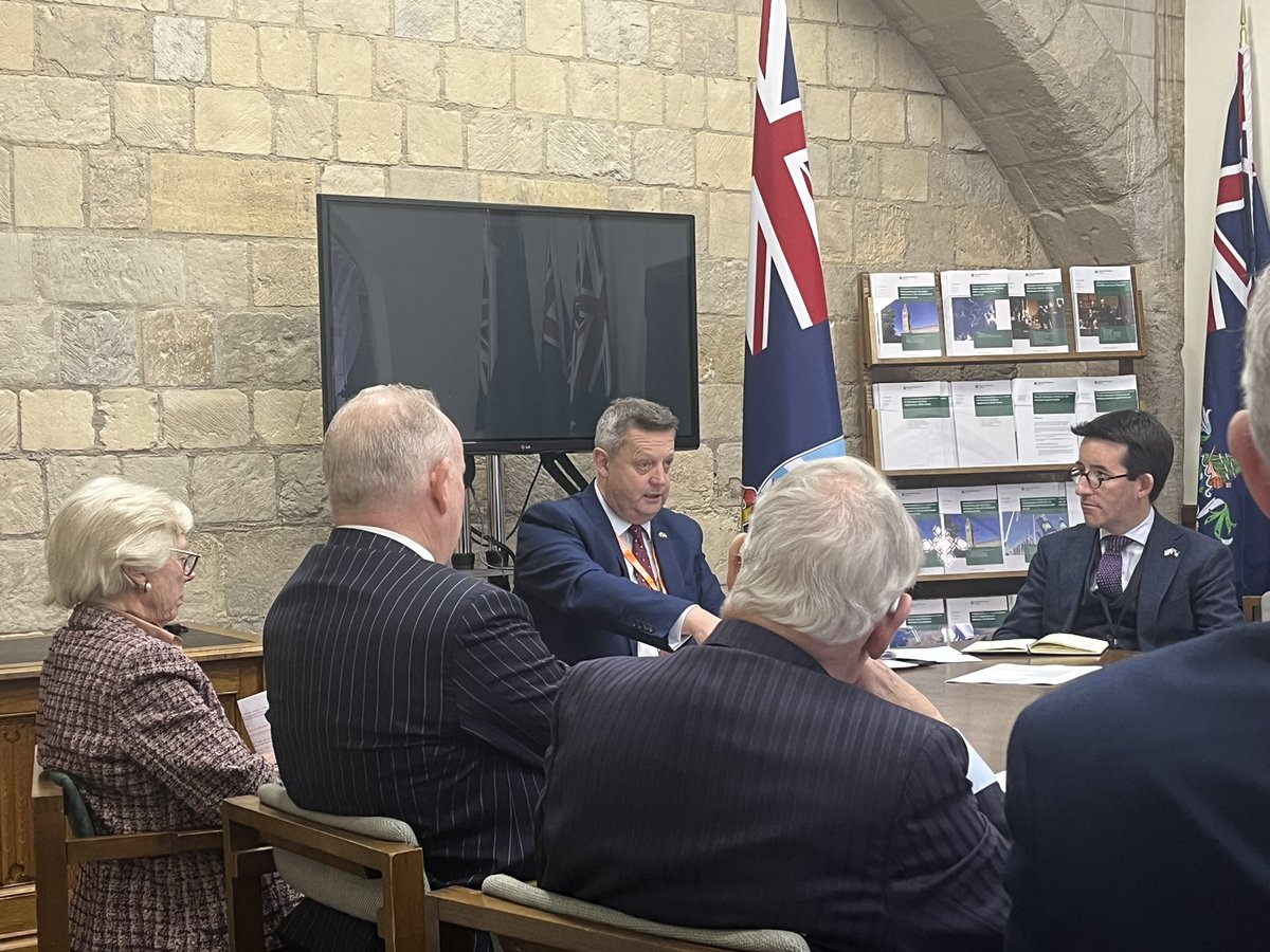 FalklandsinUK's tweet photo. Another brilliant, busy meeting of the Falkland Islands All-Party Parliamentary Group (APPG) in Parliament yesterday. 🗳️

Fascinating to hear from @AlunDaviesMS as he updated members on the recent @CPA_UK Election Observation Mission he led to the Falkland Islands. 🇫🇰🇬🇧 https://t.co/T7WyAlhWb0