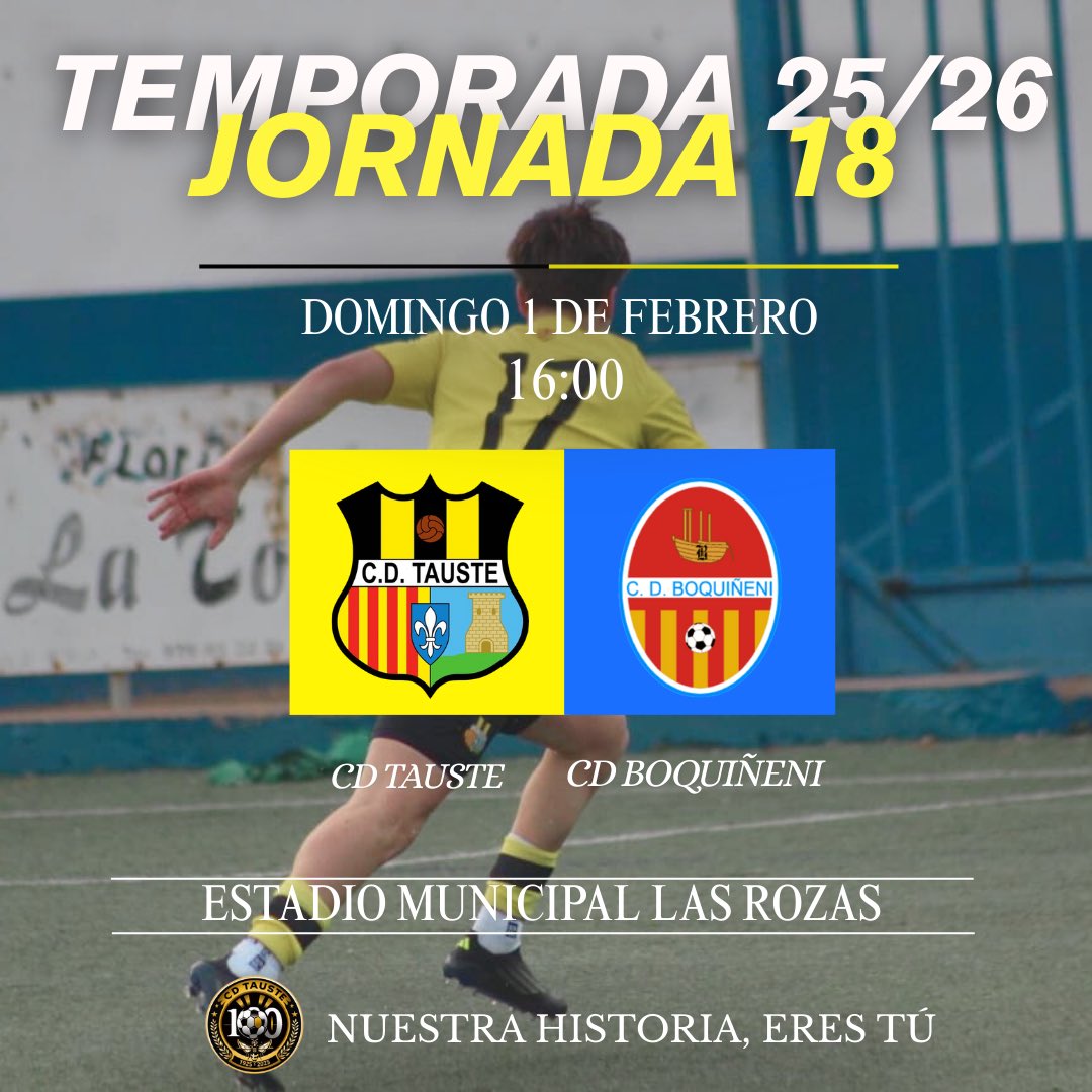 JORNADA 18⚽️

Este domingo volvemos a jugar en casa contra nuestros vecinos de Boquiñeni. Partidazo para empezar la segunda vuelta ante un equipo en buena dinámica. Buscaremos tres puntos que nos hagan seguir en la zona alta de la tabla. 

Os esperamos a todos en Las Rozas!🙌🏼