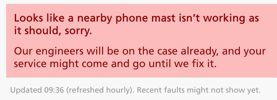 frogsatuea's tweet photo. Hey @O2 &amp; @giffgaff! Your mobile service is never good  but much worse lately despite full bars! Your website always claims it's getting fixed! When!  Refund?
@vodaphoneuk @EE, anyone else want to offer me a deal for 3 accounts? https://t.co/KJHByu6JoL