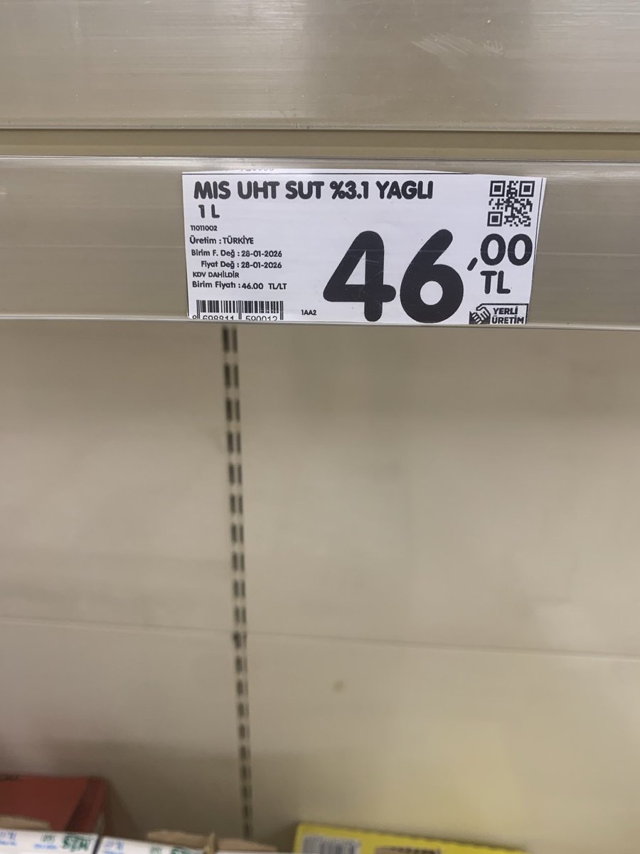 Süte marketlerde %21 zam gelmiş

Marketlerdeki yaklaşık 300 ürünün etiketi değişecek

Ülkemizde gıda fiyatlarının artışı durmadığı sürece asla enflasyonun düştüğünü iddia edemeyiz

2026 yılında yine yüksek enflasyonla yaşamaya devam edeceğiz.