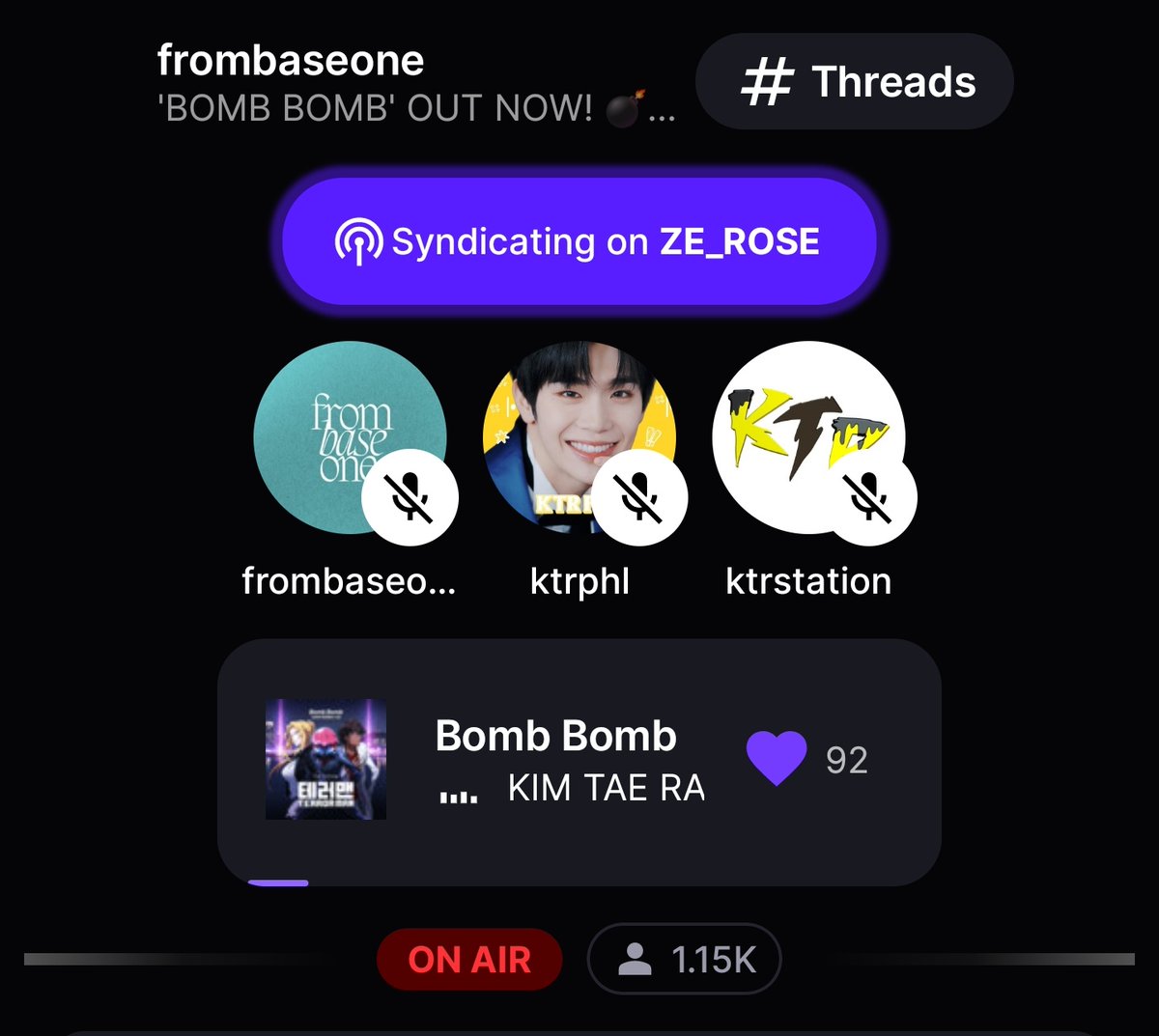 ktrstation's tweet photo. [📢] STATIONHEAD STREAMING PARTY

KKULTARAES and ZEROSES! 

We are still on-air with @frombaseone. Join us and stream "Bomb Bomb" and other ZB1 songs together 💛

🔗https://t.co/JAd7vnqA5d

TAERROR MAN DROPS BOMB BOMB
#Taerae_BombBombOST
#김태래_음색장인
#KIMTAERAE https://t.co/pjQaoVUfDP