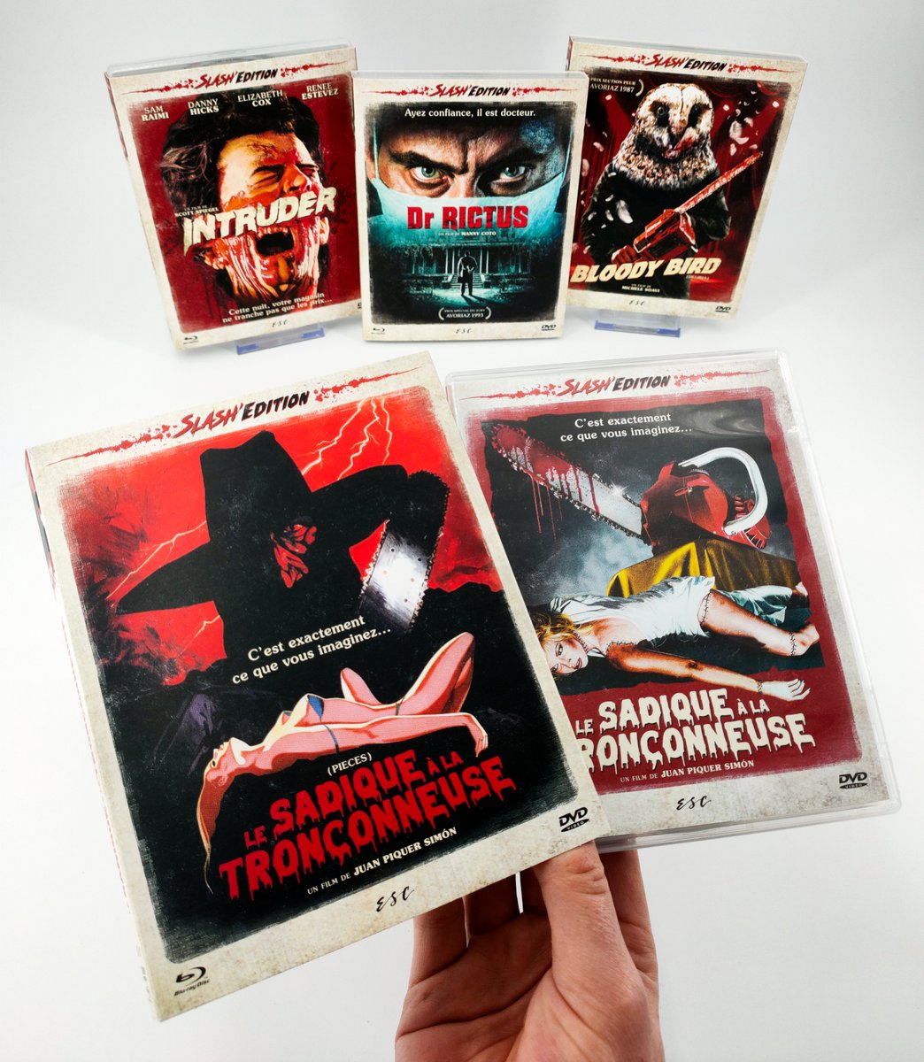 ESC_Films_'s tweet image. Plus que quelques jours pour précommander LE SADIQUE À LA TRONÇONNEUSE !

🛒 Pour profiter des -10 %, c'est juste ici 👉 urlr.me/K9YVmx

#SLASHER #PIECES