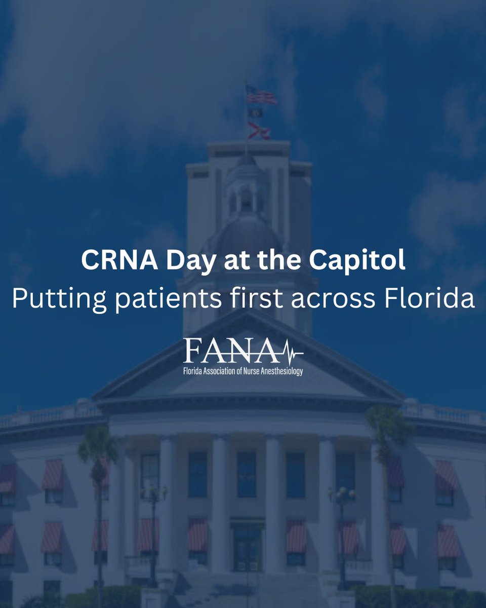 Supporting HB 375 and SB 462 means improving access to safe, timely anesthesia care for Floridians — especially in rural and underserved communities.

This is about patients.
This is about access.
This is about the future of healthcare in Florida.