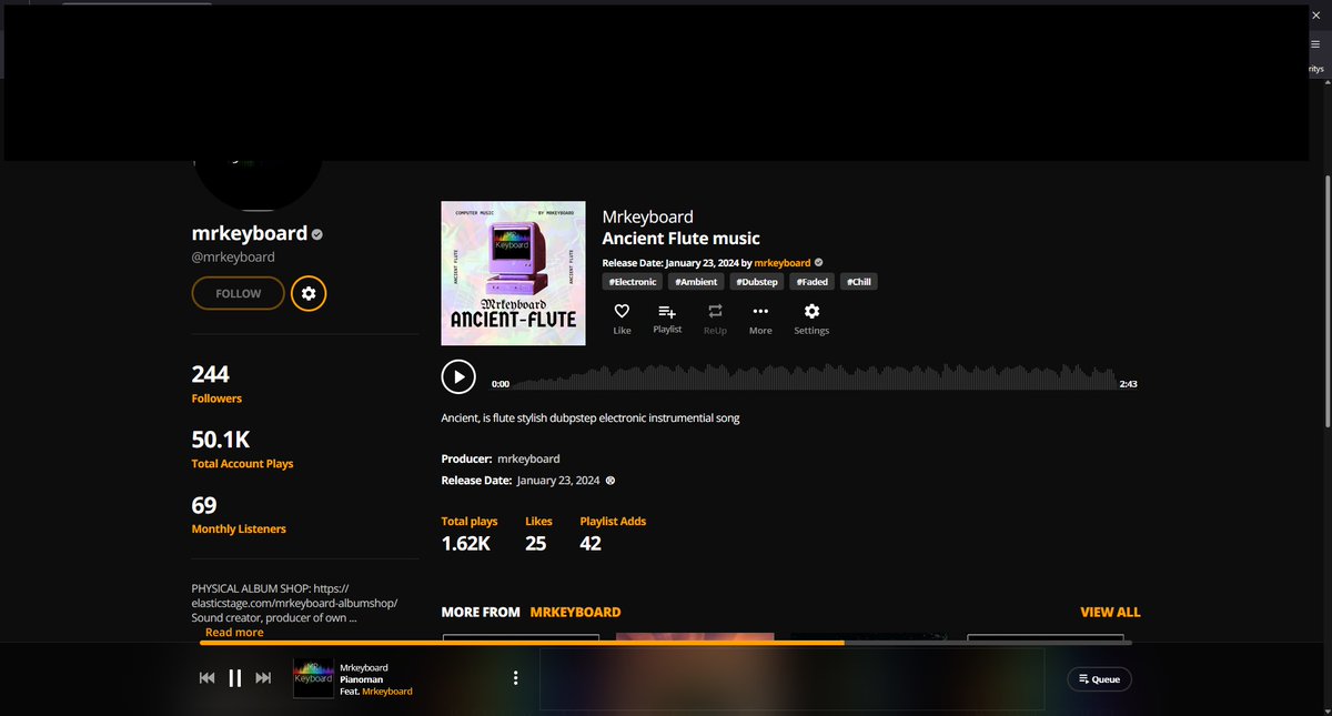 You need only one song what goes popular!.

Listen here: audiomack.com/mrkeyboard/son…