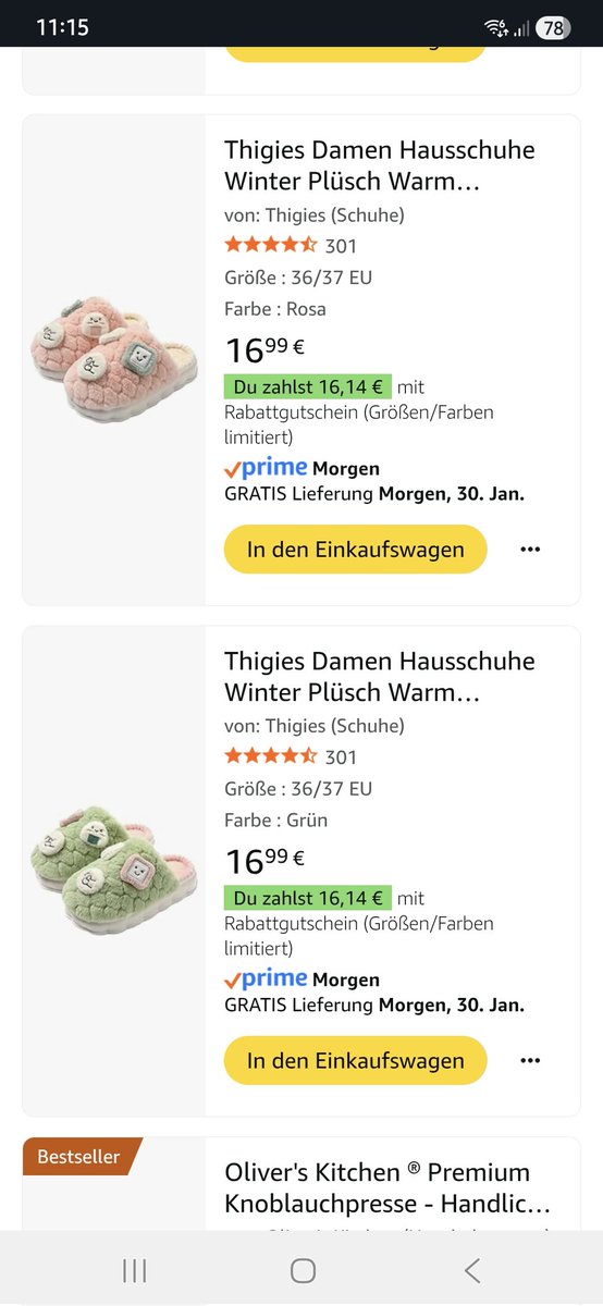 Schau genau hin.
Siehst du die Zehabdrücke?
Schon bald ein perfektes Dufterlebnis!
Hab neue gefunden, die will ich haben!
Da ich mich bei der Farbe nicht entscheiden kann einfach beide 🤣
👇
amazon.de/hz/wishlist/ls…