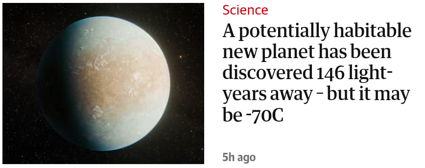 The astronomical equivalent of “We are well-positioned to capitalise on emerging opportunities.”