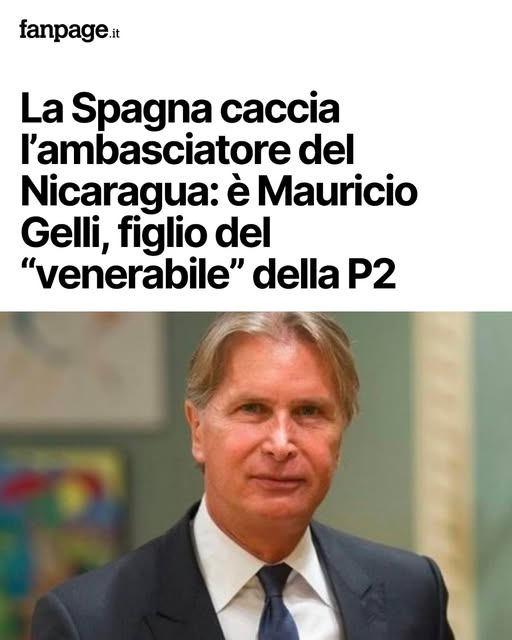 serebellardinel's tweet image. #Sanchez ha ordinato a #MauricioGelli di lasciare #Madrid entro 72 ore, dopo espulsione improvvisa capo missione spagnola a #Managua in #Nicaragua, definita atto ingiustificato e senza precedenti! In #Italia invece, perseguono sporco disegno politico di suo padre! Grande Sanchez!