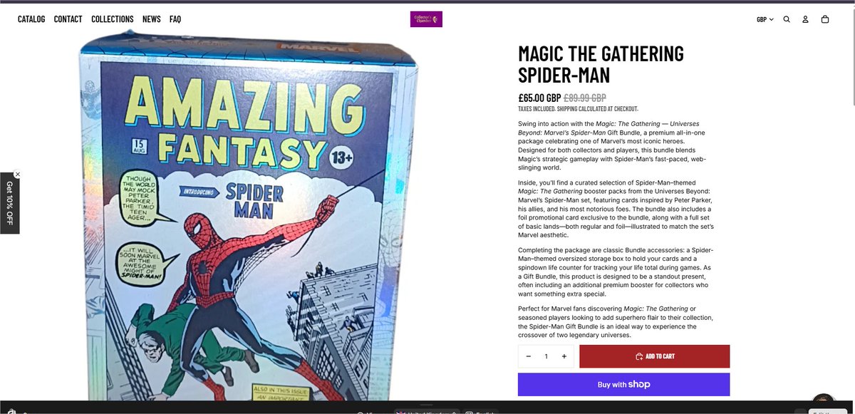 CollectorsCUK's tweet image. One of the new items available at #CollectorsChamber collectorschamber.co.uk/products/magic… RRP £89.99 Collector's Chamber price £65 (not including shipping). More new items being added throughout the day. #ReasonablePrices #SavingYouMoney