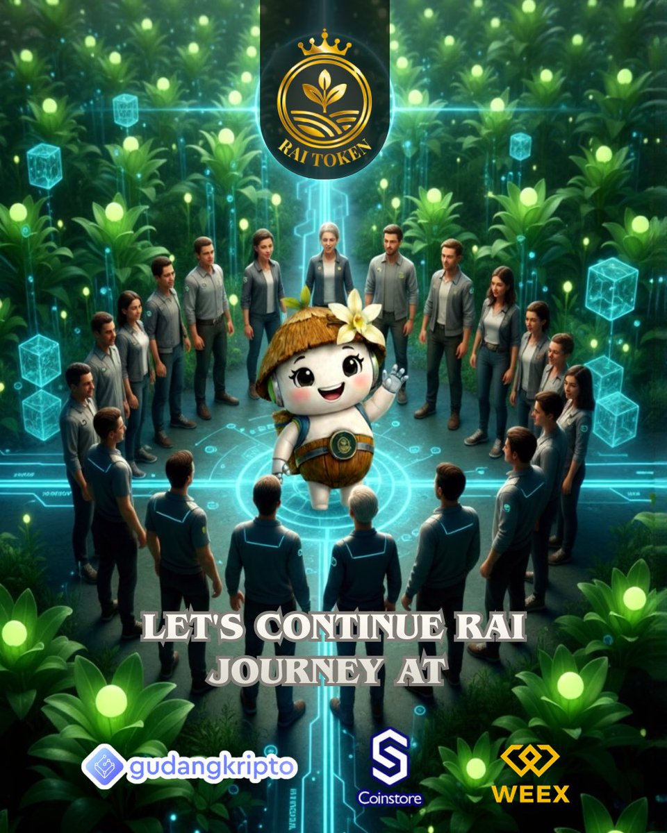 Perjalanan RAI Token terus berlanjut! Bersama komunitas yang semakin kuat dan dukungan dari bursa terpercaya, kami siap melangkah ke fase berikutnya. Temukan kami di GudangKripto, Coinstore, dan WEEX. Mari tumbuh bersama! 🌱🚀

#RAIToken #CryptoCommunity #Blockchain #GudangKripto
