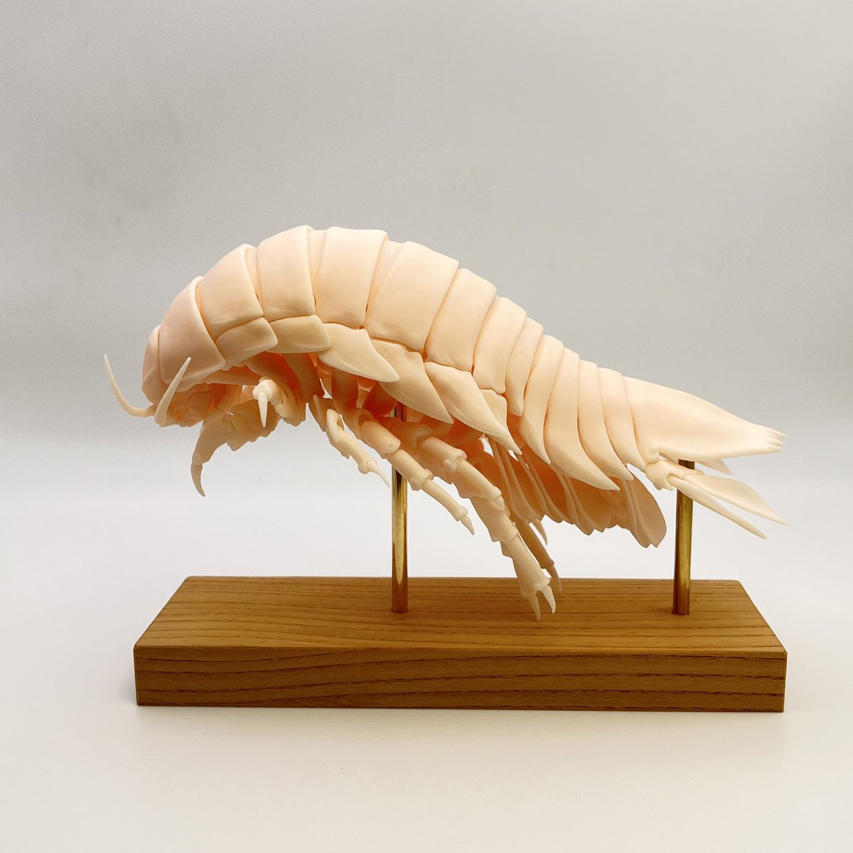 レジン製オオグソクムシの自在置物の在庫追加しました！ディスプレイ用の台座も付属します。
minneで販売しております。
minne.com/items/44667435