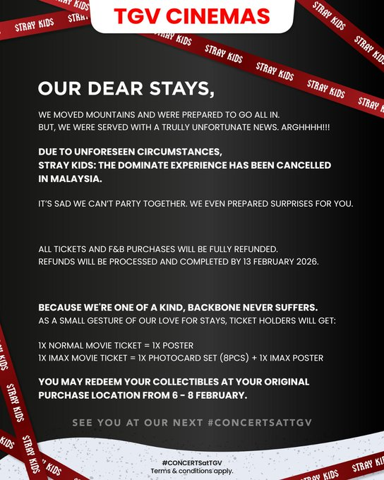 Jiaxstay's tweet photo. Okay.. 

Hi my i-moots.. currently Malaysian Stay a bit sad today.. both of our cinema suddenly announce Stray Kids movie cancellation. :'(

concert - skipped
movie - cancel

what's wrong with our country that JYP skipped so hard for Skz ><" https://t.co/wa5tF2VEb5