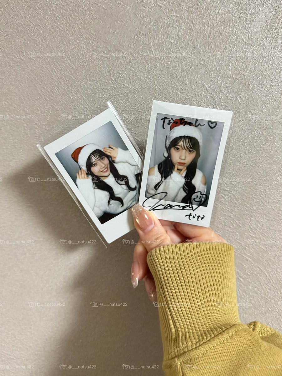 オン特のチェキ届いた〜🎄 今年のクリスマスは一緒にケーキ食べられる