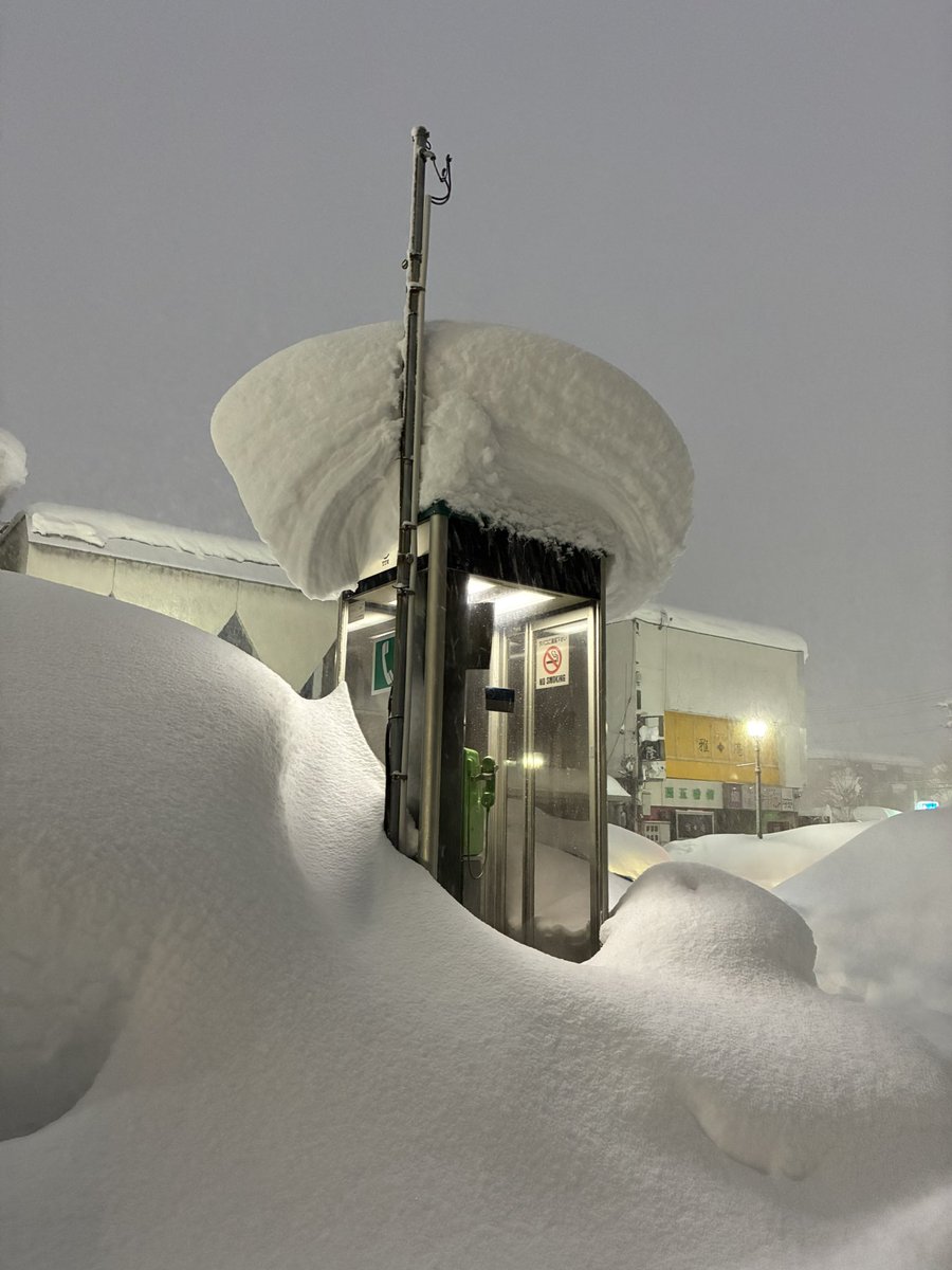 05k901's tweet photo. 青森市では積雪が154センチに達し、
ポストや電話ボックス、バス停まで雪に埋もれている
⛄️😭
雪‥イラネ‥
#青森市
#豪雪地帯 https://t.co/RD7eHJ1ZdW