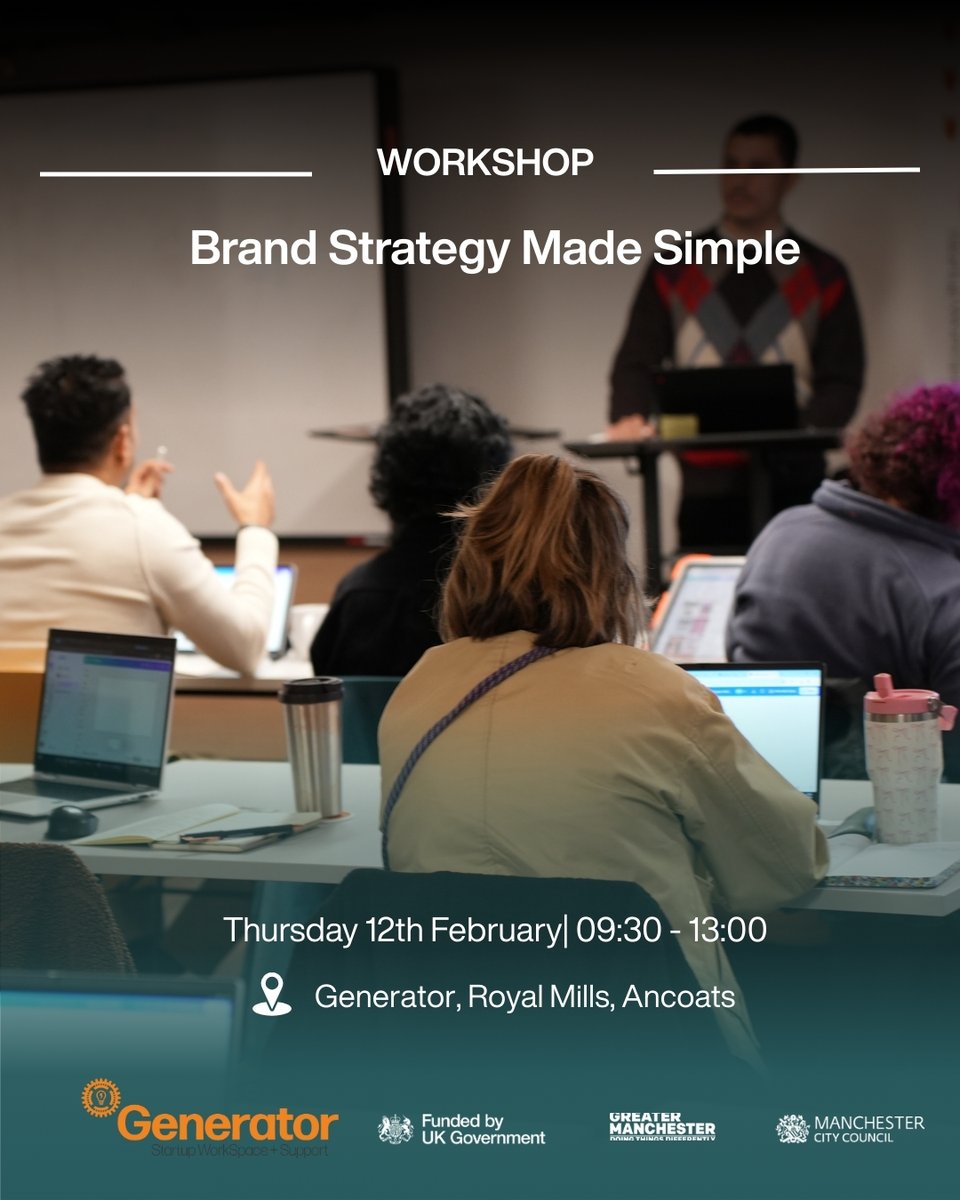 generatormcr's tweet photo. We’ve got a packed February coming up, with an exciting variety of workshop across both our sites!

Book your free tickets now via the link in bio 🙌

#workshop #networking #event #smallbusiness #entrepreneur #newbusiness https://t.co/CjNRyPvs6z