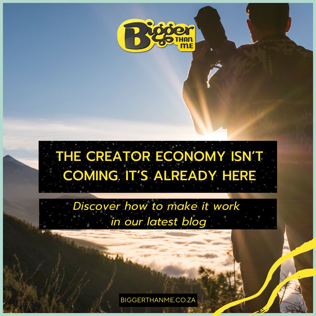 The creator economy is reshaping work, storytelling, &amp; brand influence. Power is shifting to decentralised, human networks driven by #creators &amp; communities, not institutions. Explore what this means for creators, brands, &amp; social impact.
> biggerthanme.co.za/blog/creator-e… #socialimpact